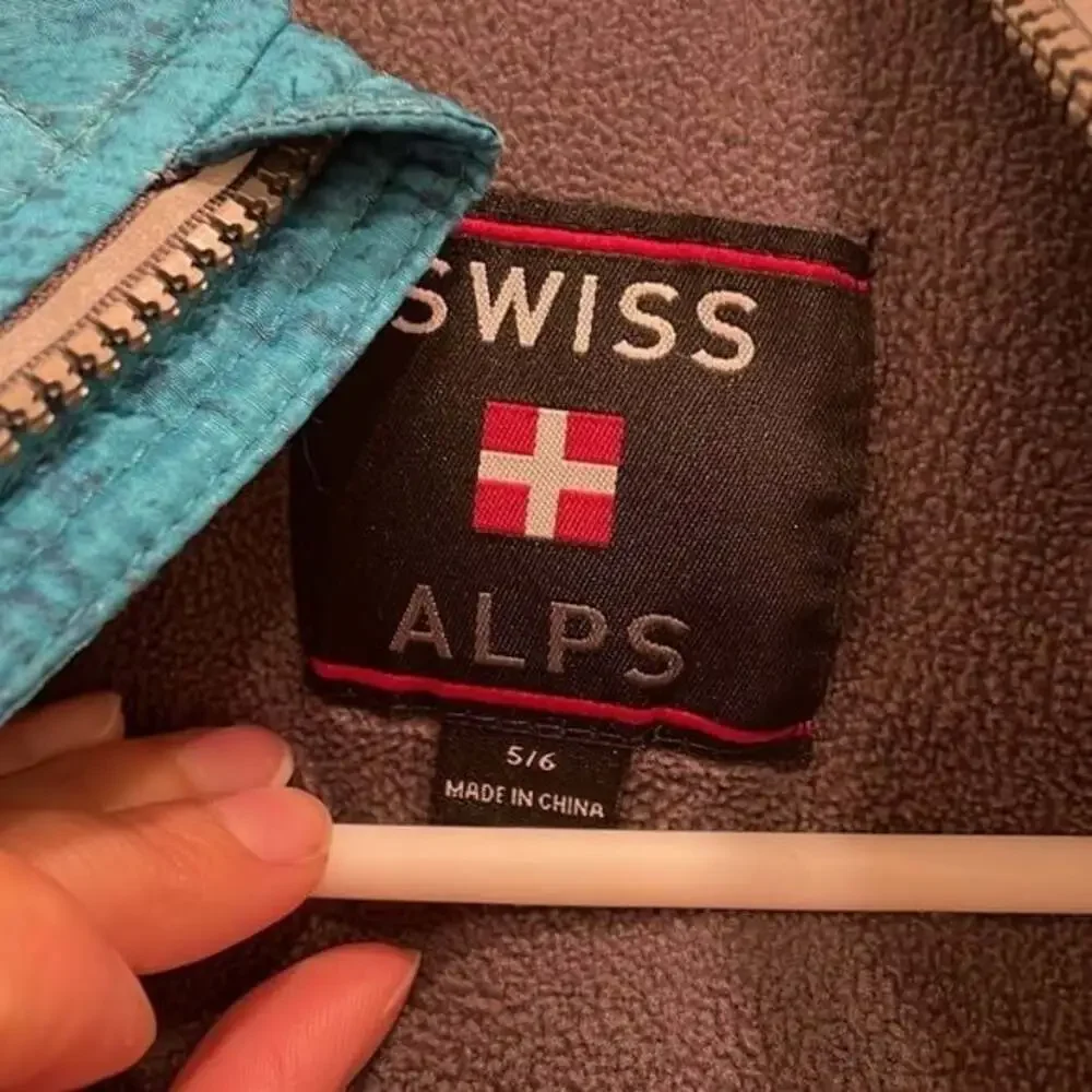Boys Swiss Alps Puffer Winter Coat Jacket Blue And Grey Size 5 / 6​​​​​​​